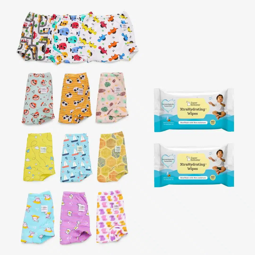 12 Pack Padded Underwear + 2 FREE Wipes - 40 Pack