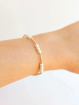 14k Gold Filled - Ily Pearl Bracelet