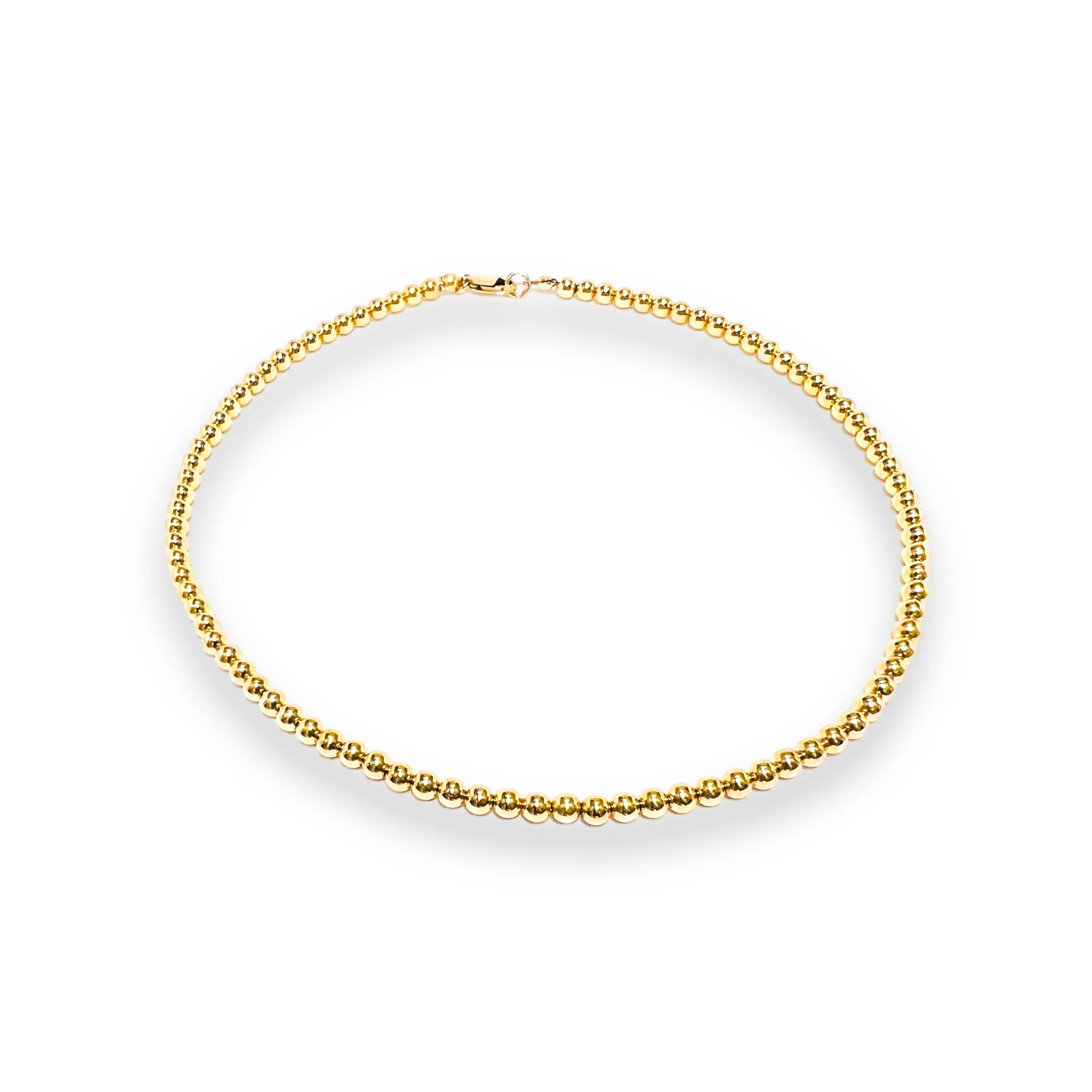 18k Gold Filled 5mm Beads Necklace