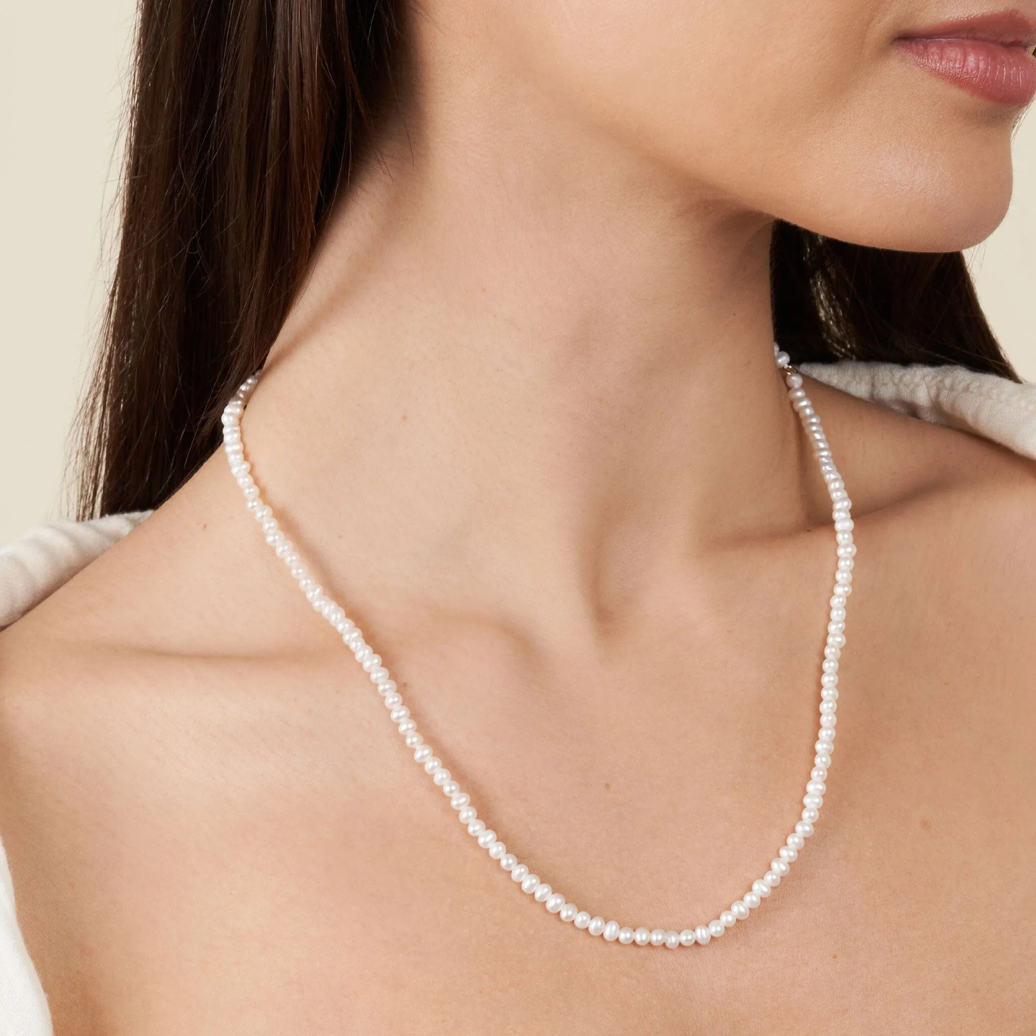 3.5-4.0 mm AA+ Freshwater Pearl Necklace