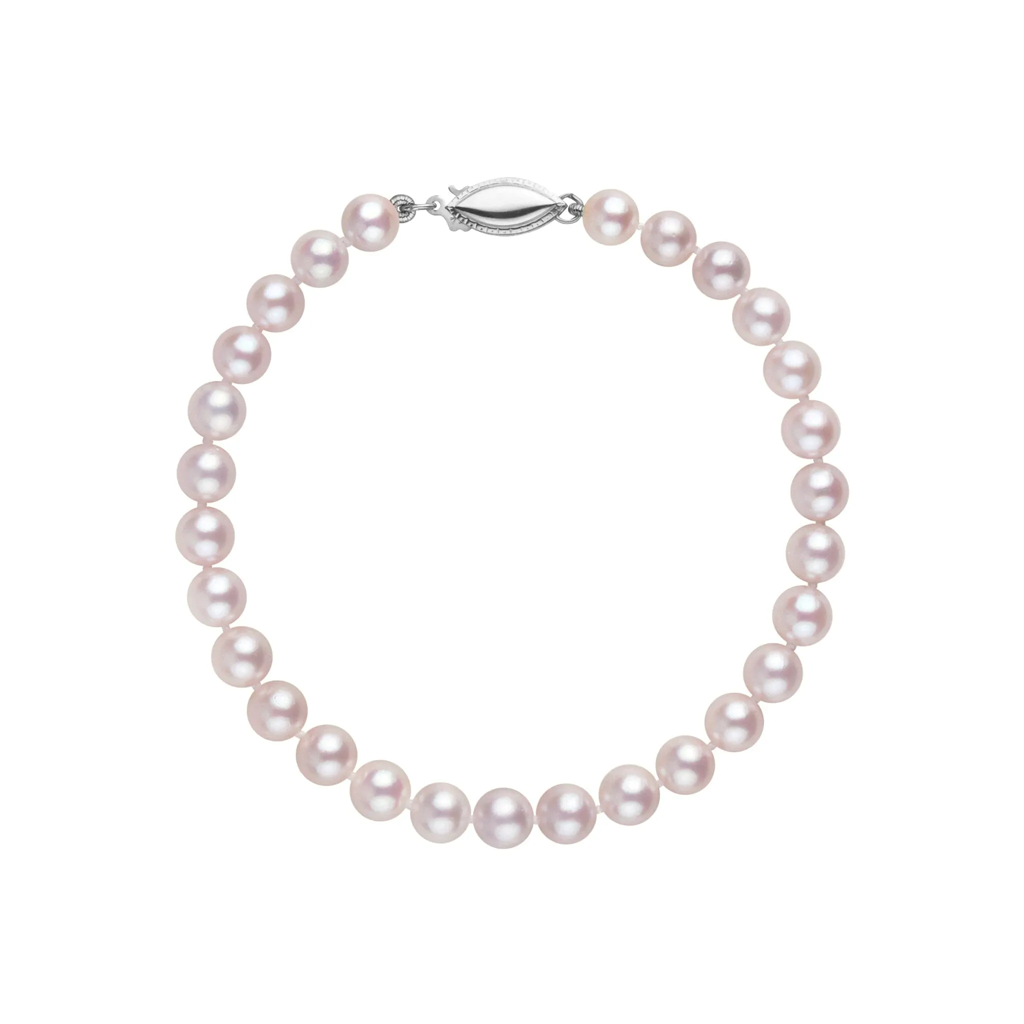 5.5-6.0 mm AA+ White Akoya Pearl Bracelet