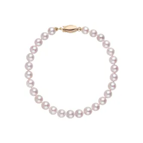 5.5-6.0 mm AA+ White Akoya Pearl Bracelet