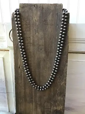 60 Endless Navajo Style Pearl Necklace