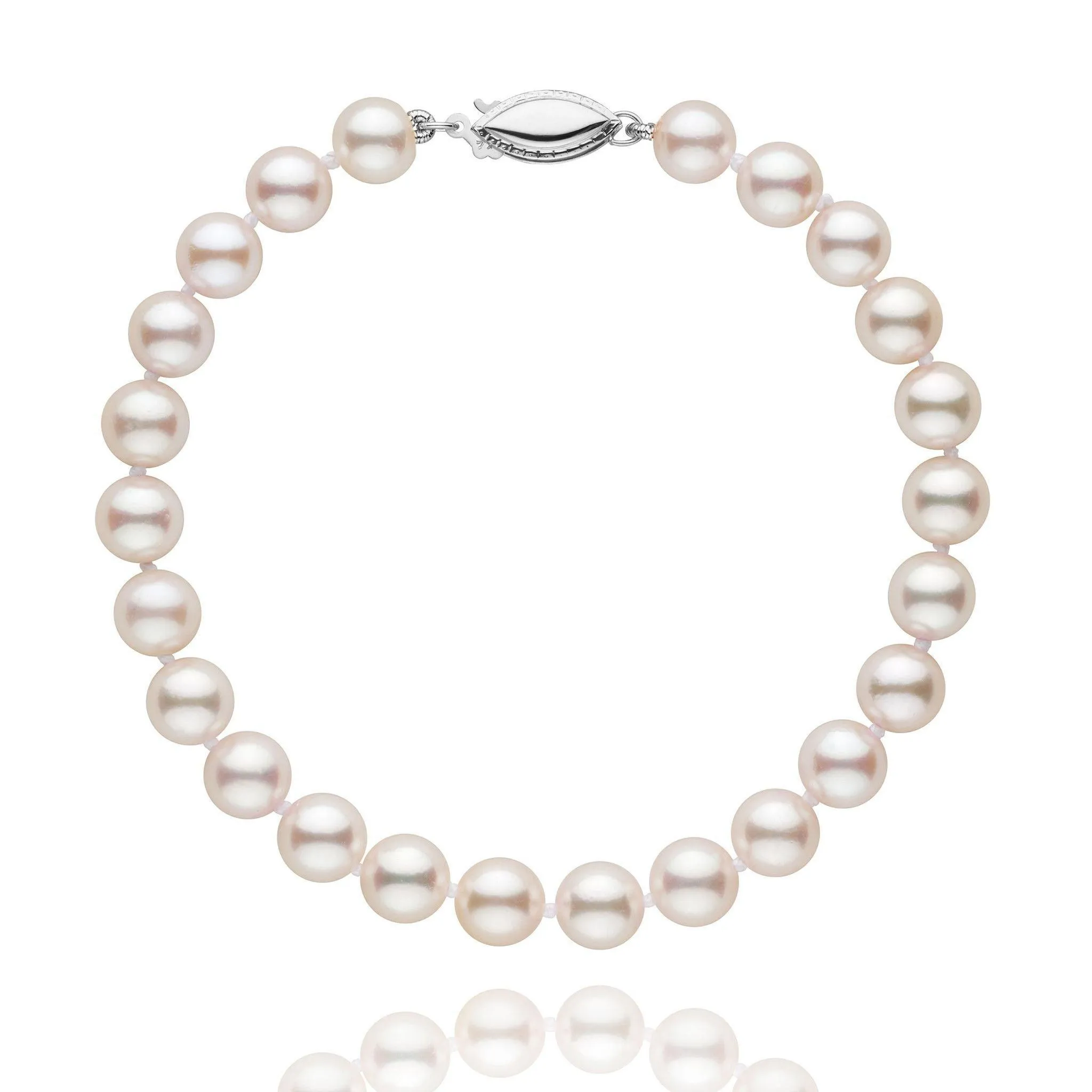 6.5-7.0 mm White Akoya AAA Pearl Bracelet