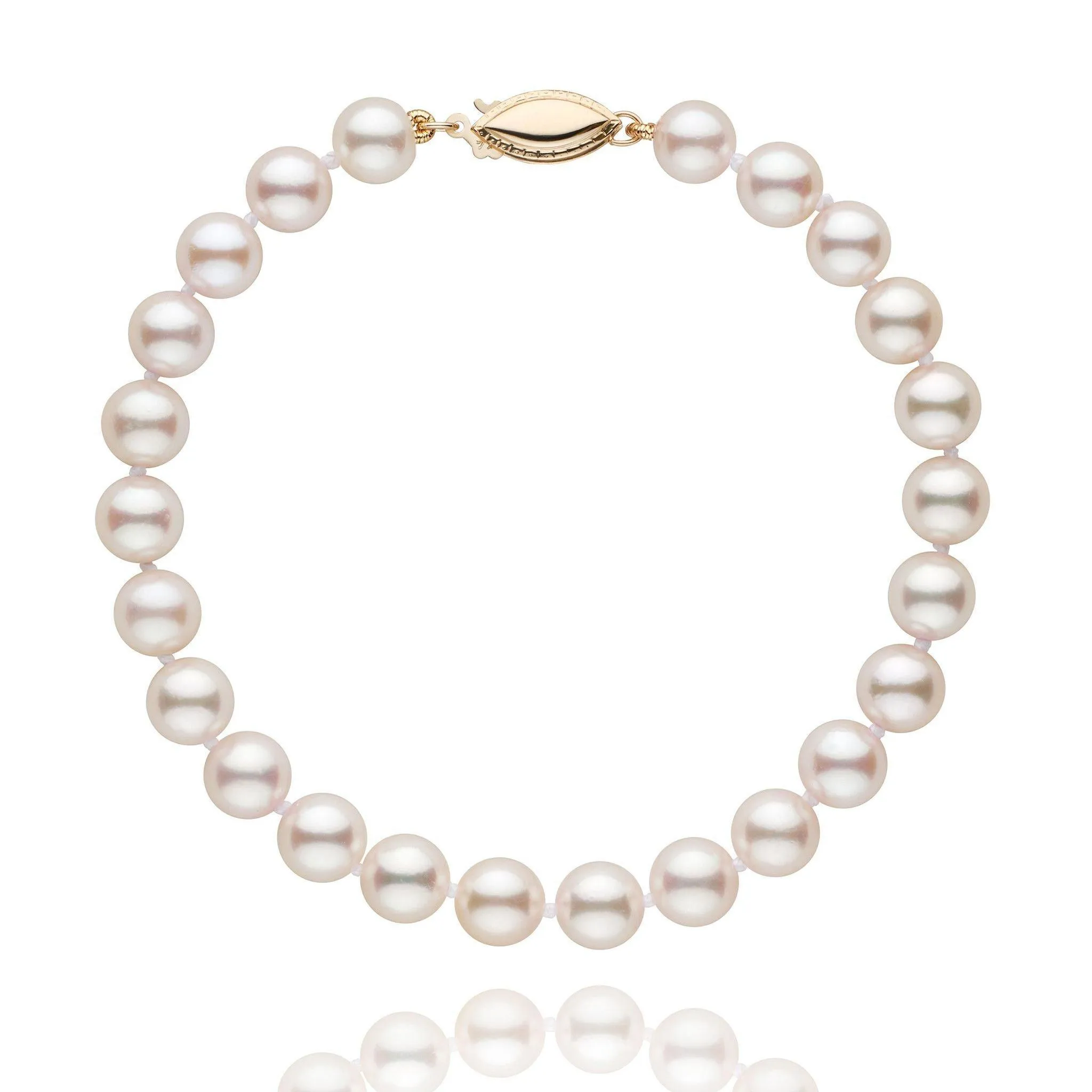 6.5-7.0 mm White Akoya AAA Pearl Bracelet