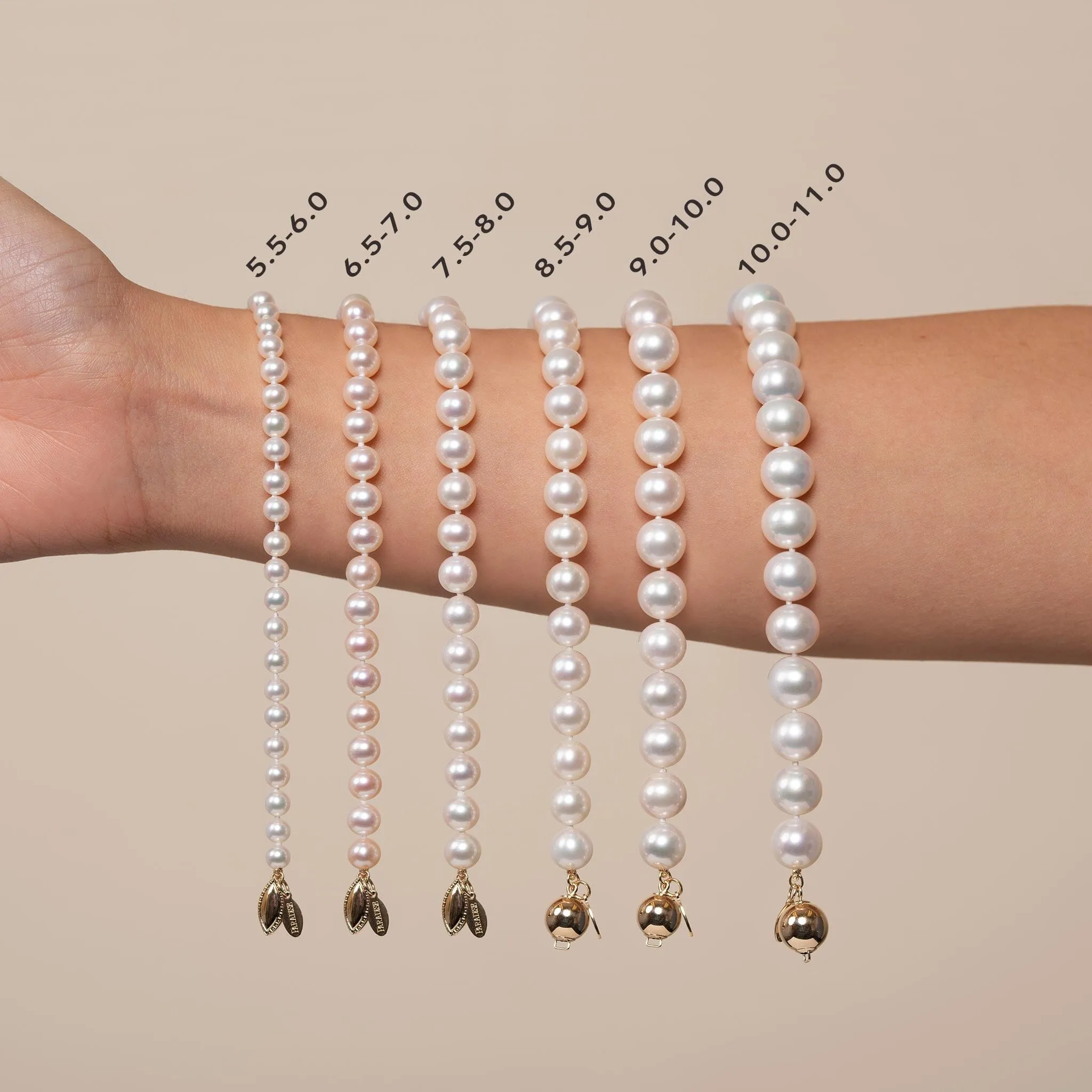 7.0-7.5 mm Metallic White Freshadama Freshwater Pearl Bracelet