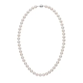 7.0-7.5 mm White Akoya 18 inch AA+ Pearl Necklace