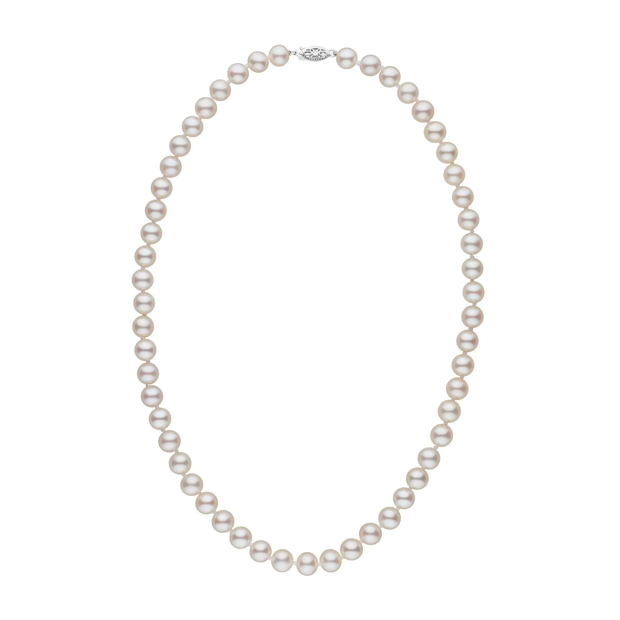 7.5-8.0 mm 18 Inch AAA White Freshwater Pearl Necklace