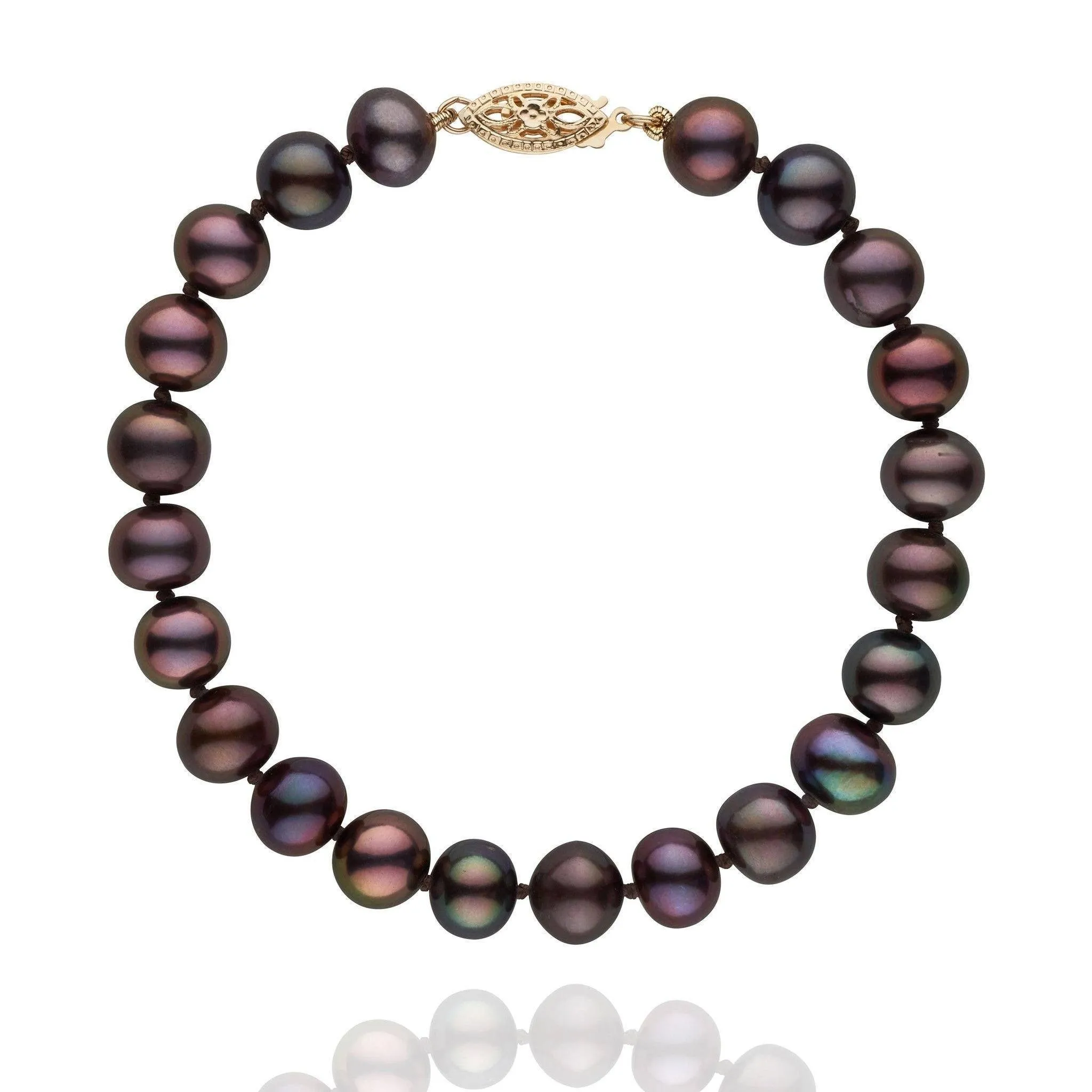 7.5-8.0 mm Black Freshwater AA+ Pearl Bracelet