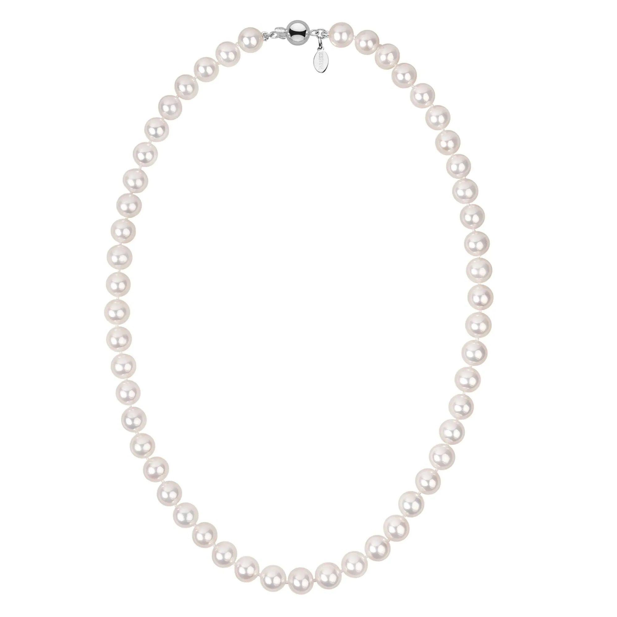 8.0-8.5 mm Metallic White Freshadama Freshwater Pearl Necklace