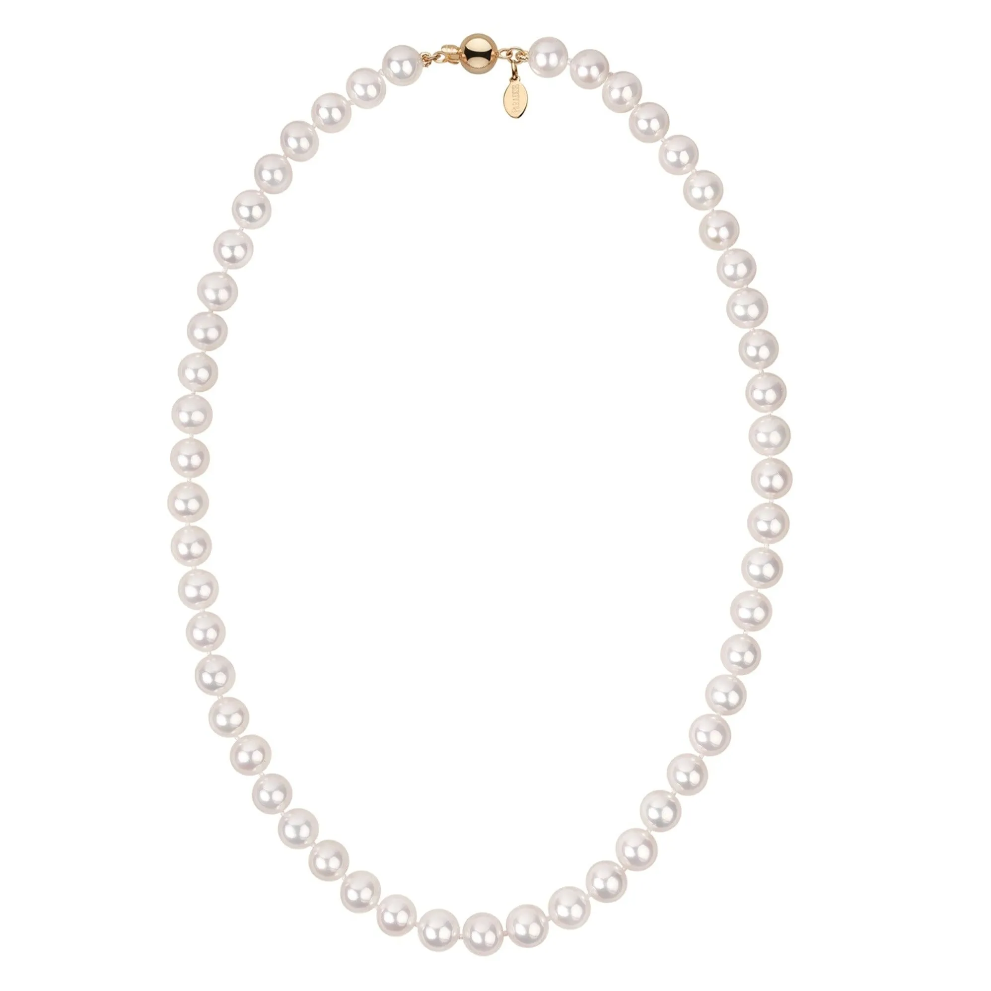 8.0-8.5 mm Metallic White Freshadama Freshwater Pearl Necklace