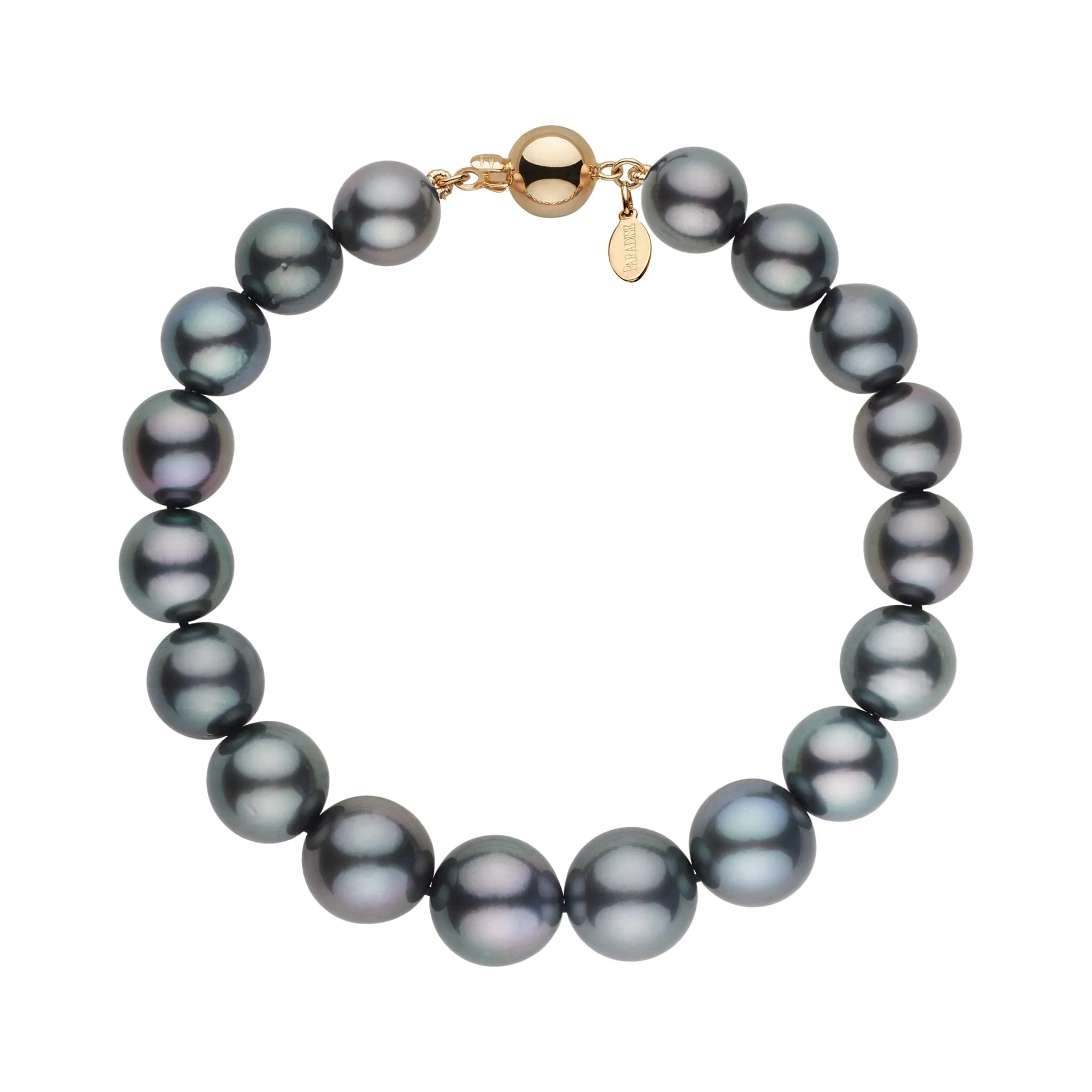 8.1-10.4 mm AA+/AAA Tahitian Round Pearl Bracelet