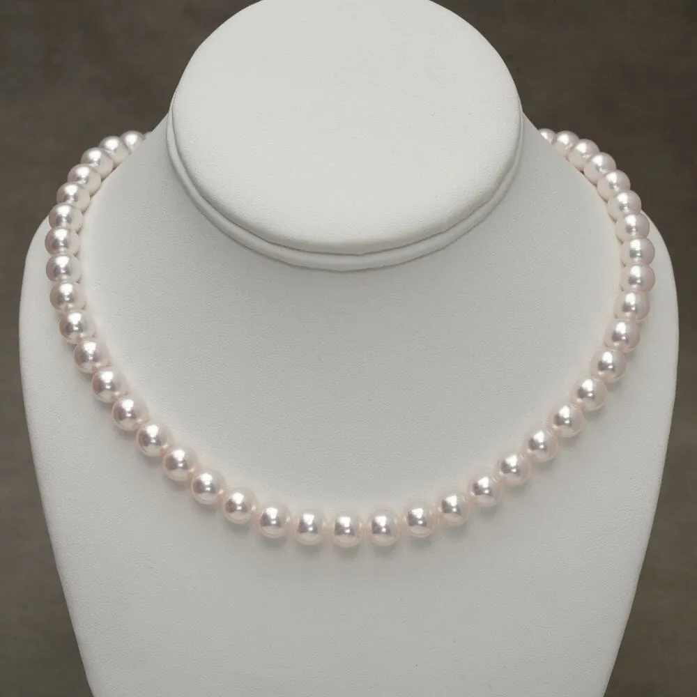 8.12-8.52 mm GIA Certified Hanadama Akoya Pearl Necklace