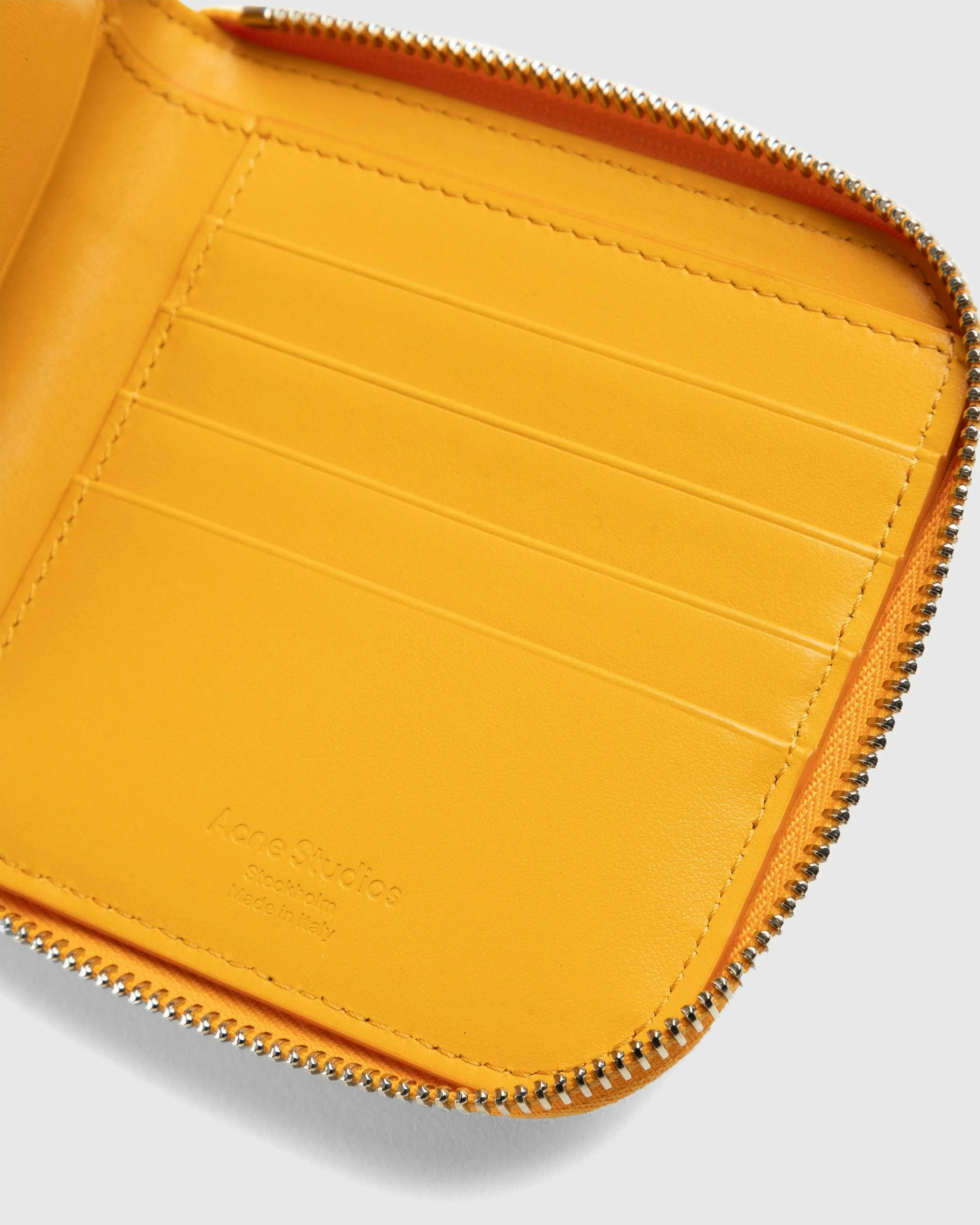 Acne Studios – Leather Zip Wallet Orange | Highsnobiety Shop