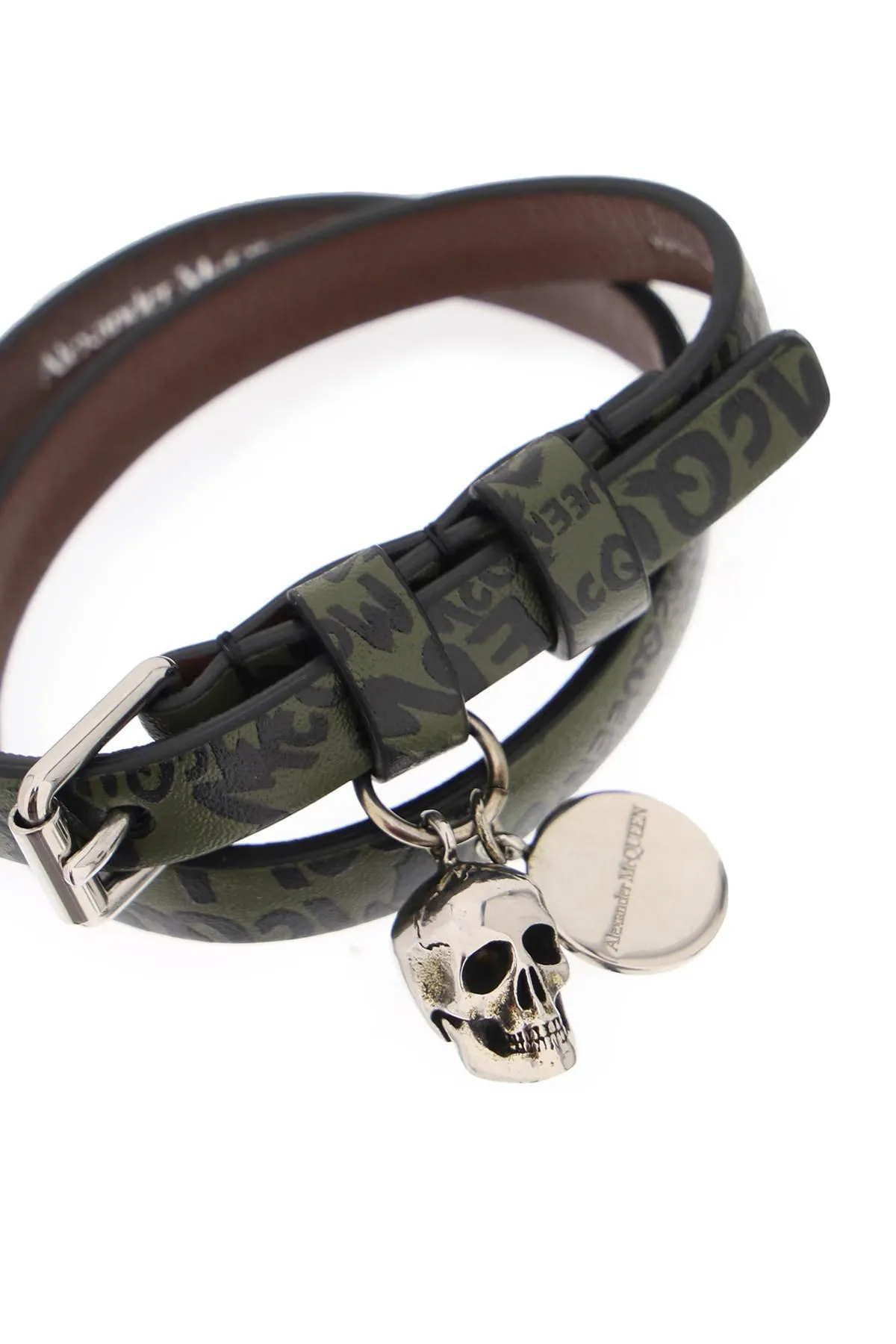 Alexander McQueen    Alexander Mcqueen Skull Double Wrap Bracelet