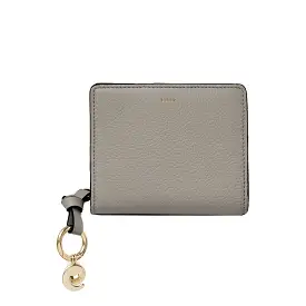 Alphabet Compact Zip Wallet, Cashmere Grey