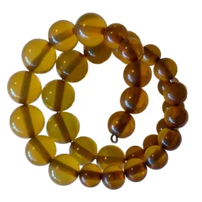 Amber Style Round Bead Wired Wrap Bracelet circa 1940s