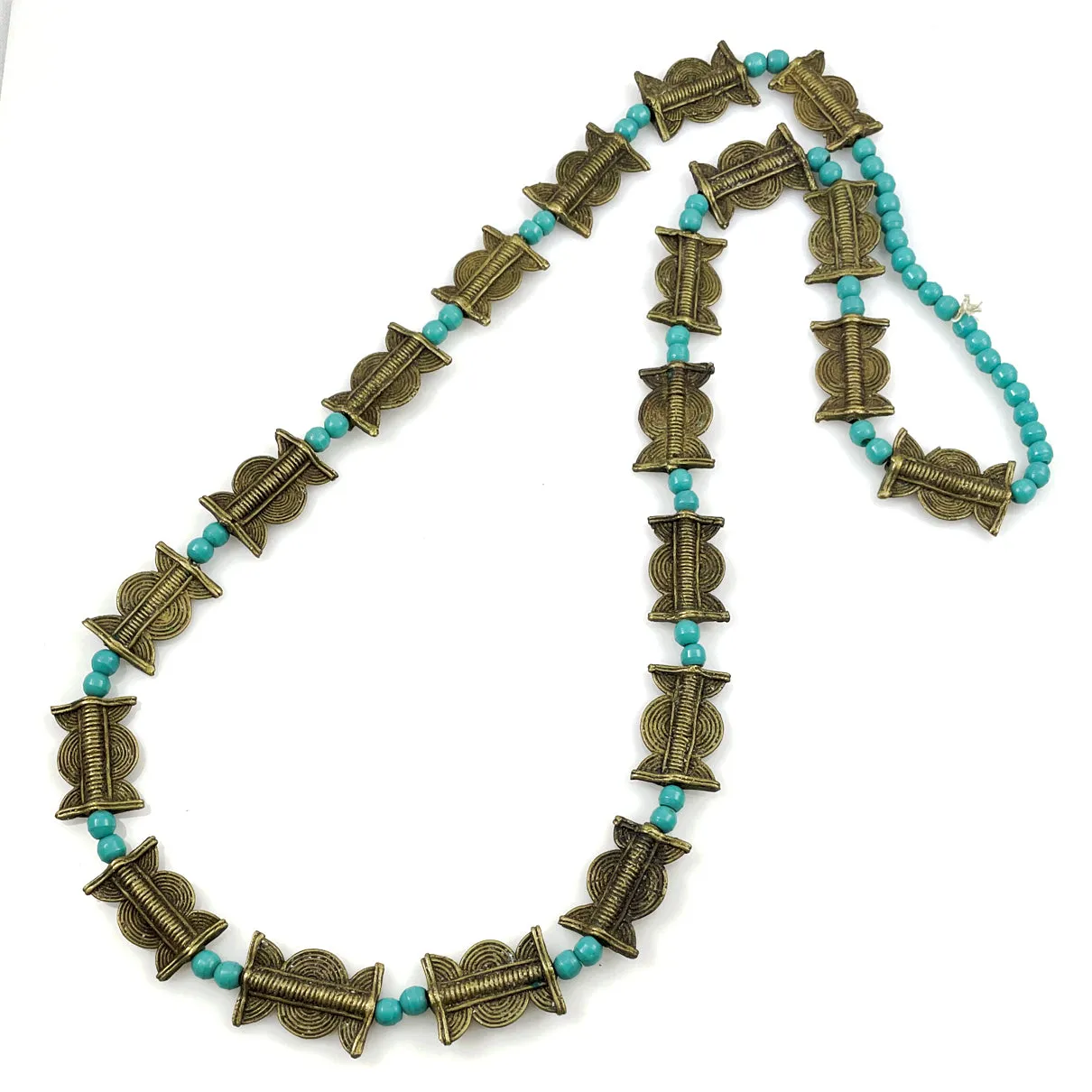 Baule Brass & Glass Trade Beads Necklace