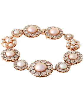 Beirut Rosace Diamond and Pearl Bracelet