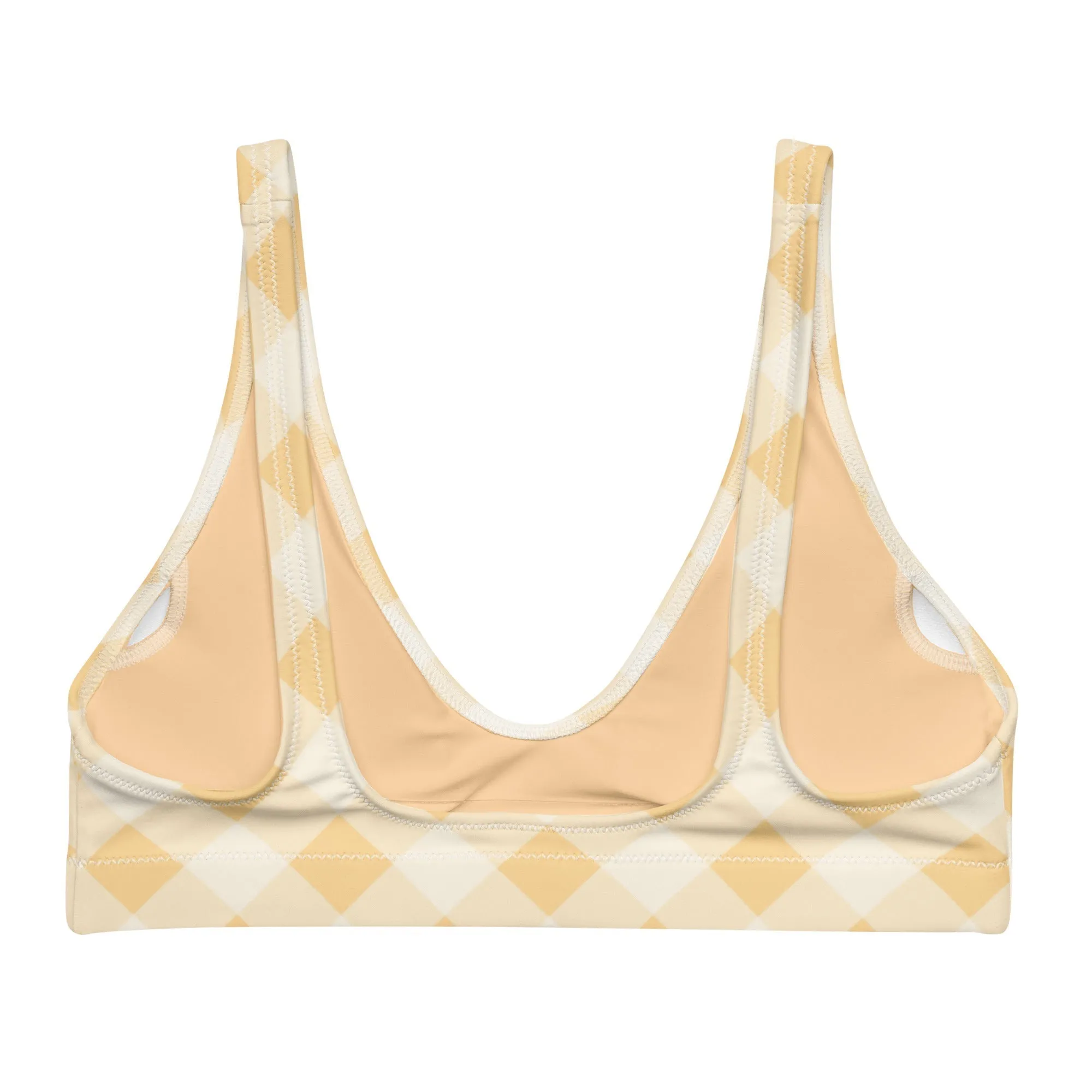 BELLA ECO PADDED BIKINI TOP | SUNRISE GINGHAM