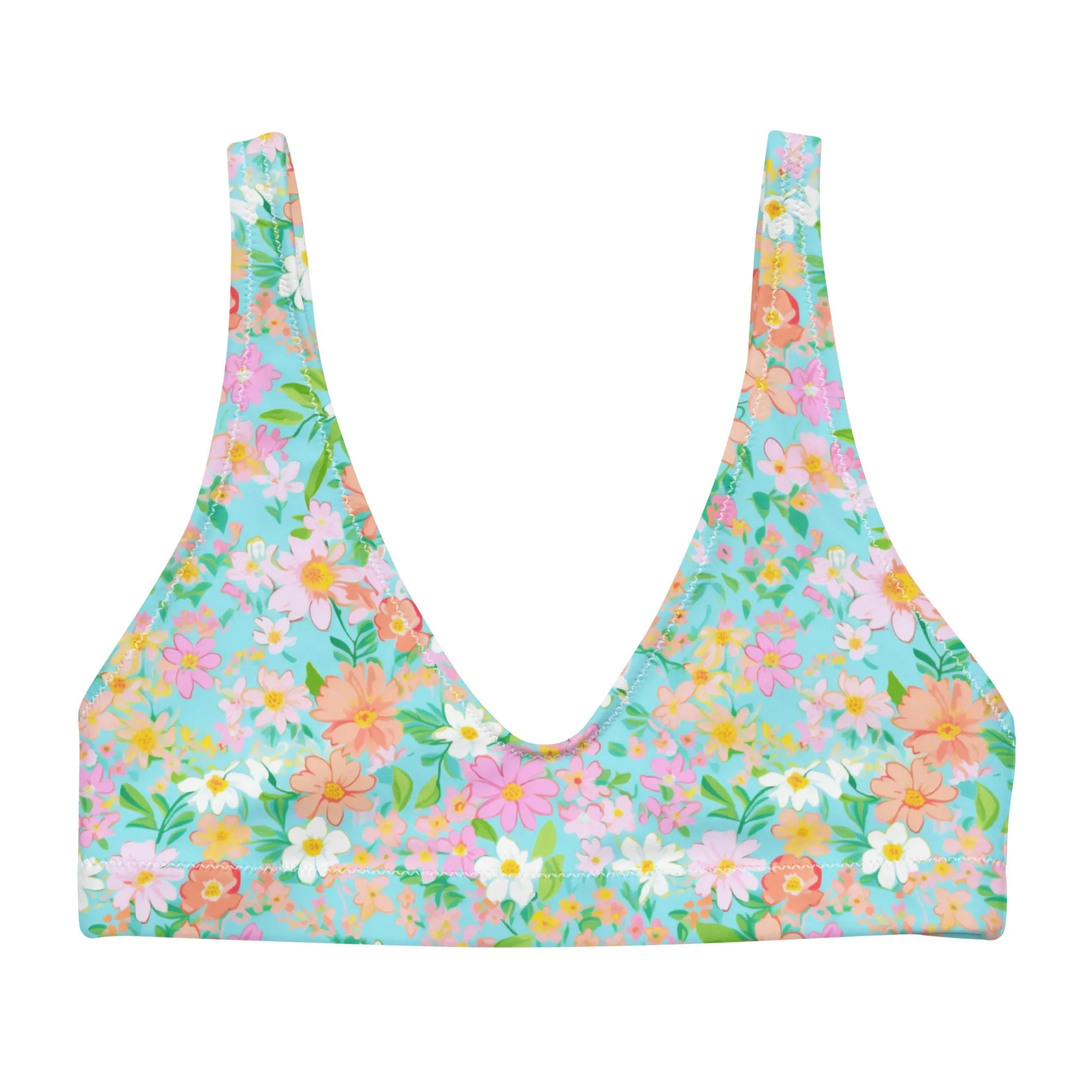 BELLA ECO PADDED BIKINI TOP - CAICOS FLORALS