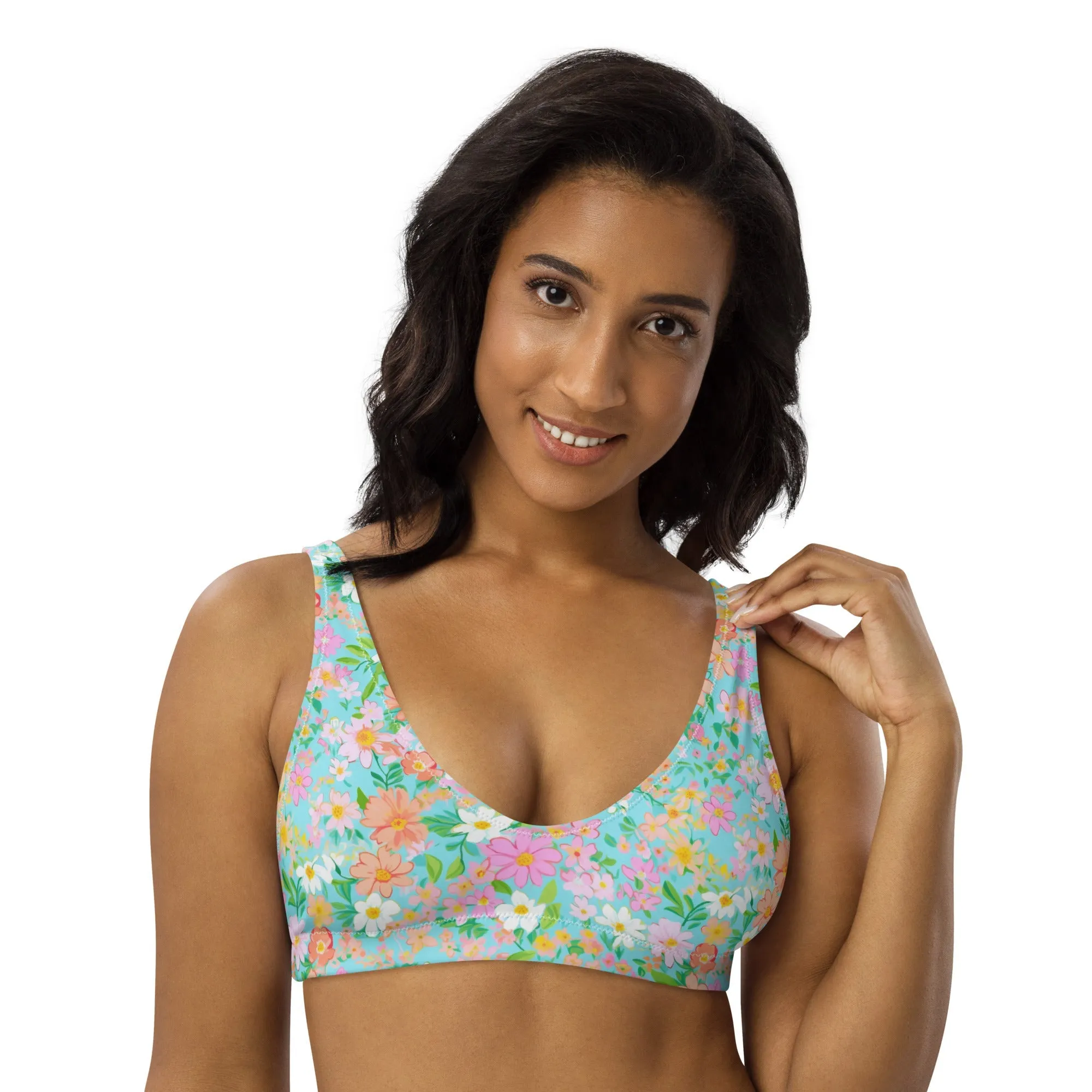 BELLA ECO PADDED BIKINI TOP - CAICOS FLORALS