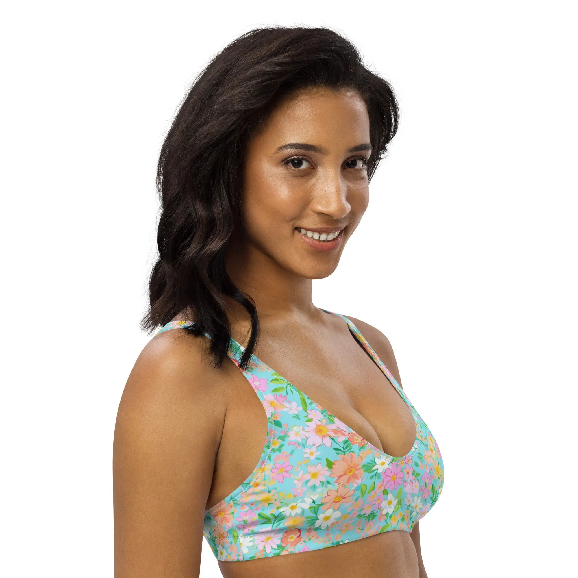 BELLA ECO PADDED BIKINI TOP - CAICOS FLORALS