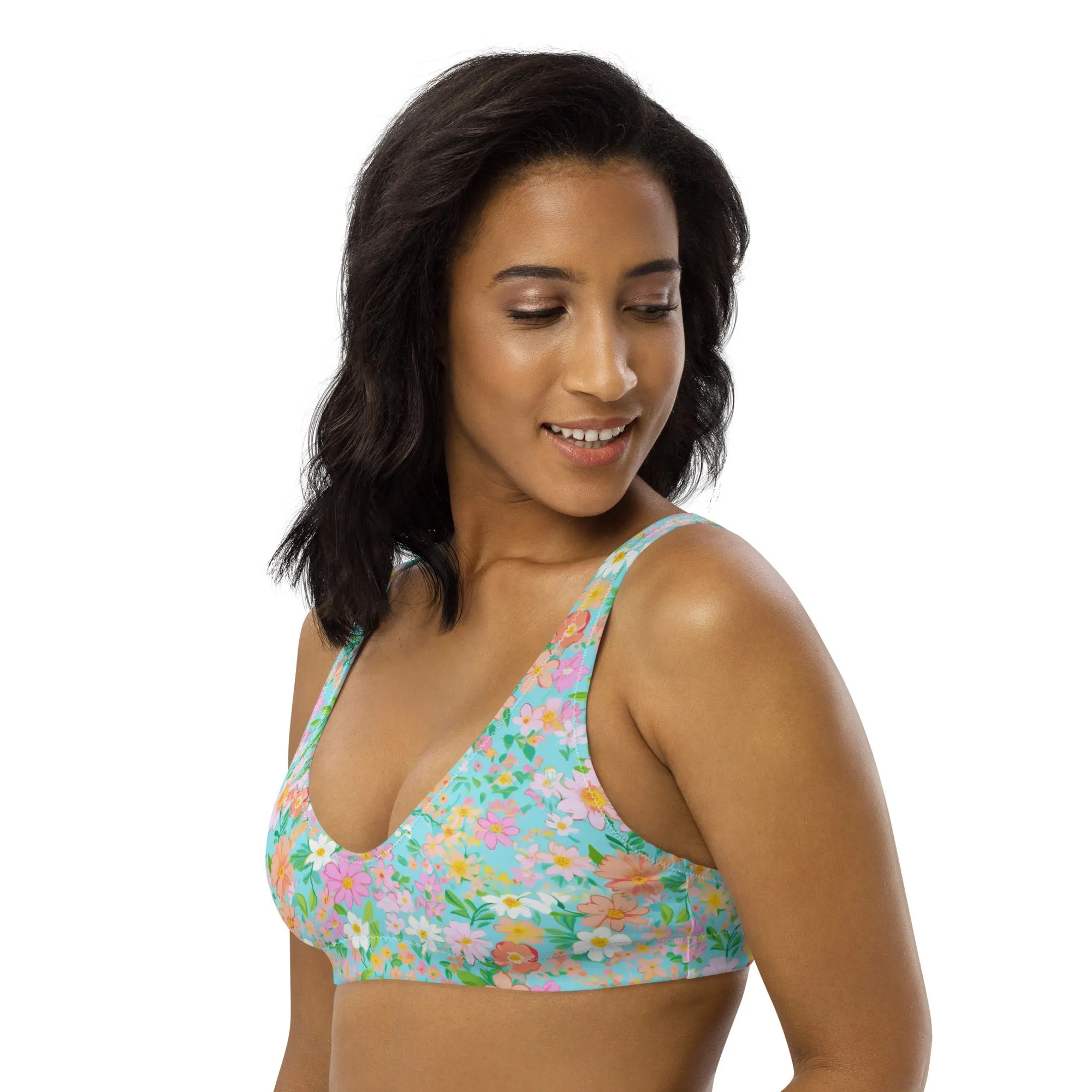 BELLA ECO PADDED BIKINI TOP - CAICOS FLORALS