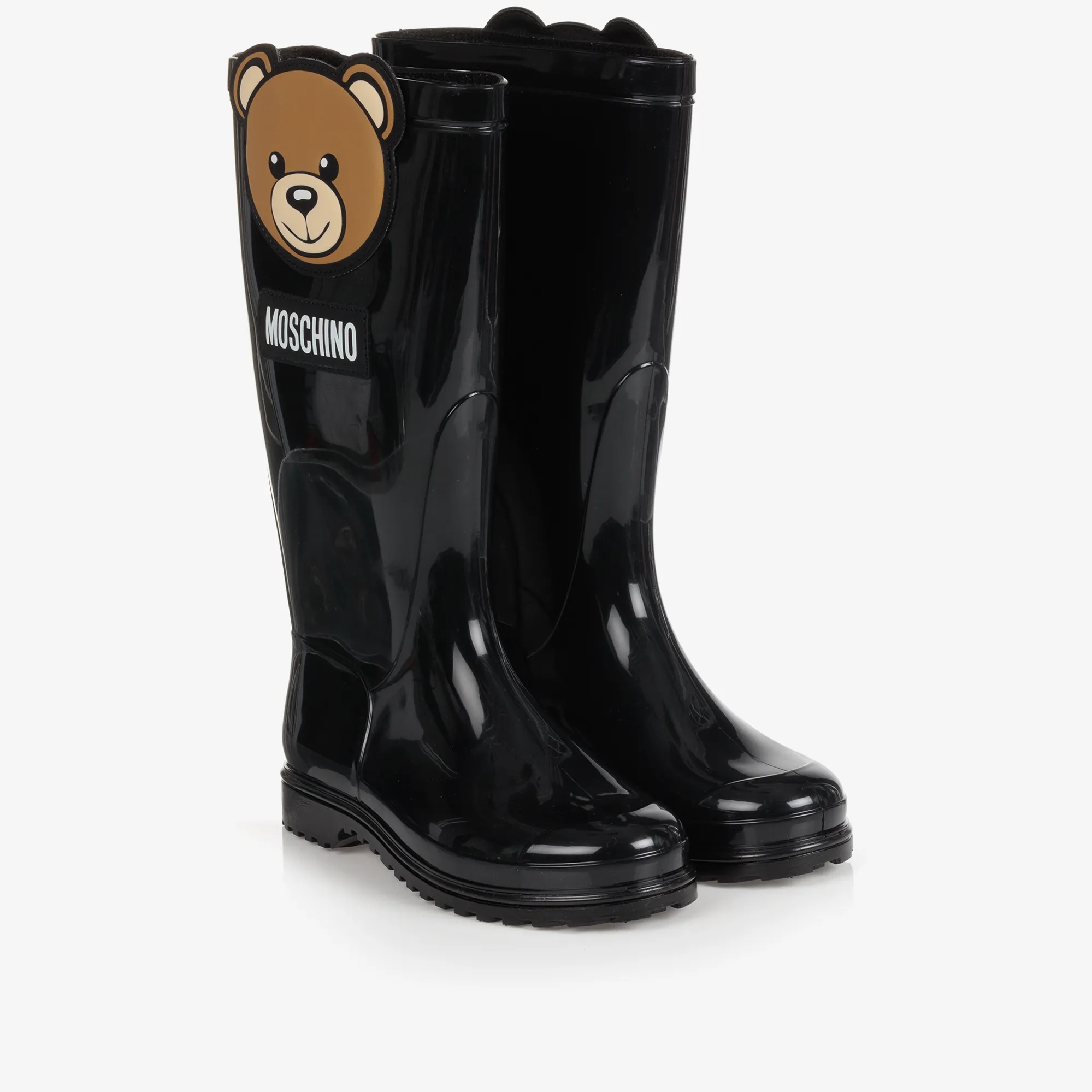 Black Teddy Bear Rain Boots