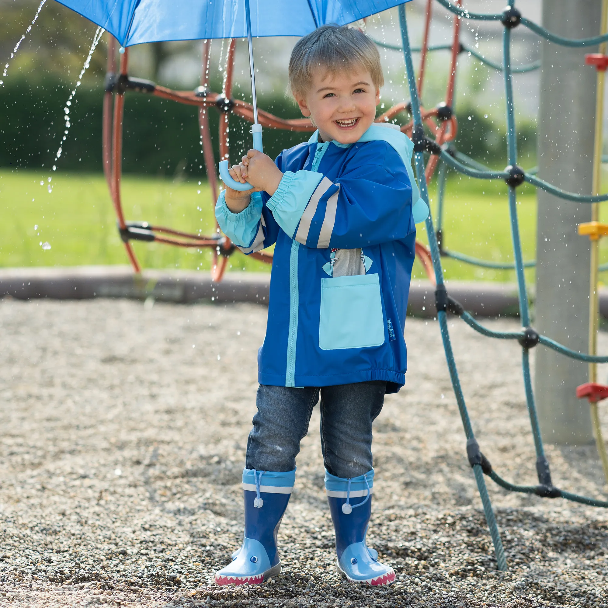 Blue Shark Rain Boots