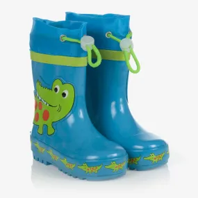 Boys Blue Crocodile Rain Boots