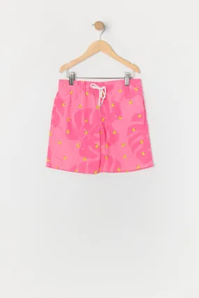 Boys Rubber Ducky Ditsy Print Board Short