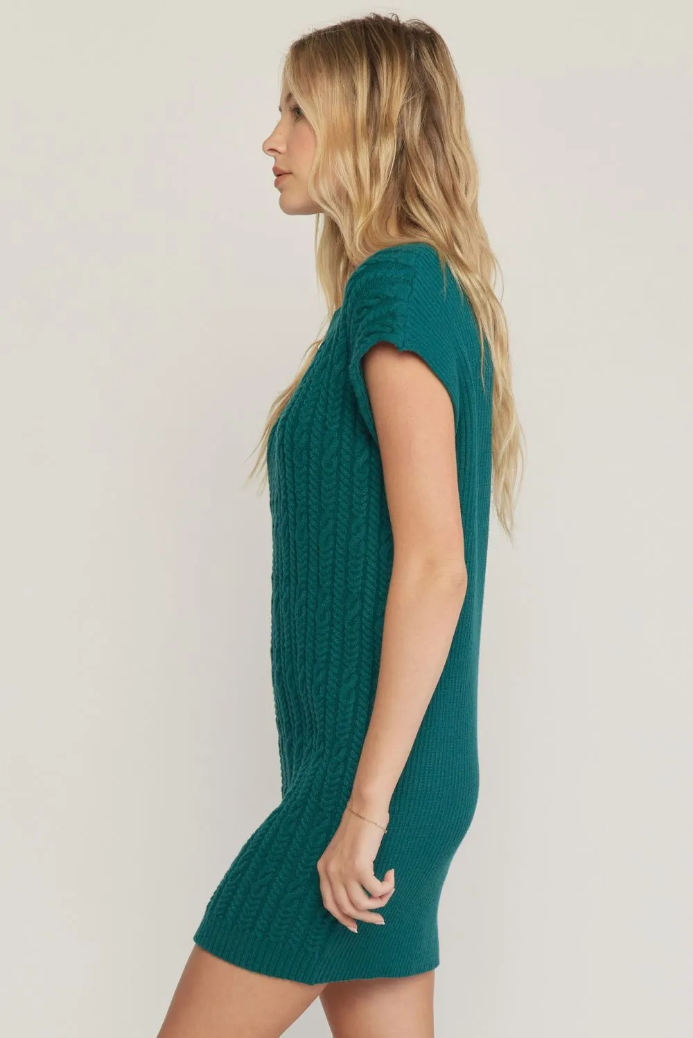 Cable Knit Sweater Dress