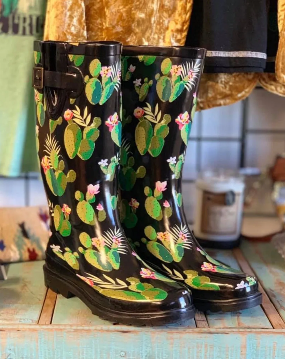 Cactus Rain Boots