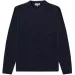 Canali Mixed Wool Boucle Crewneck Knit Navy