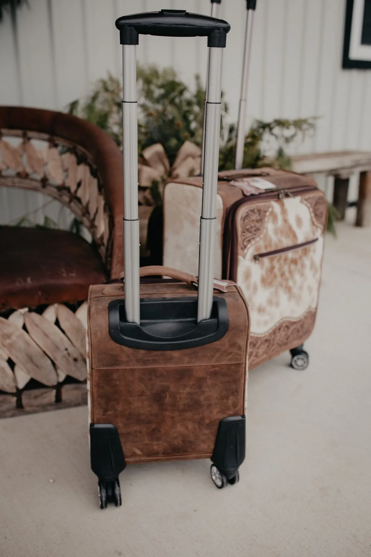 Carry On Cowhide Luggage Bag