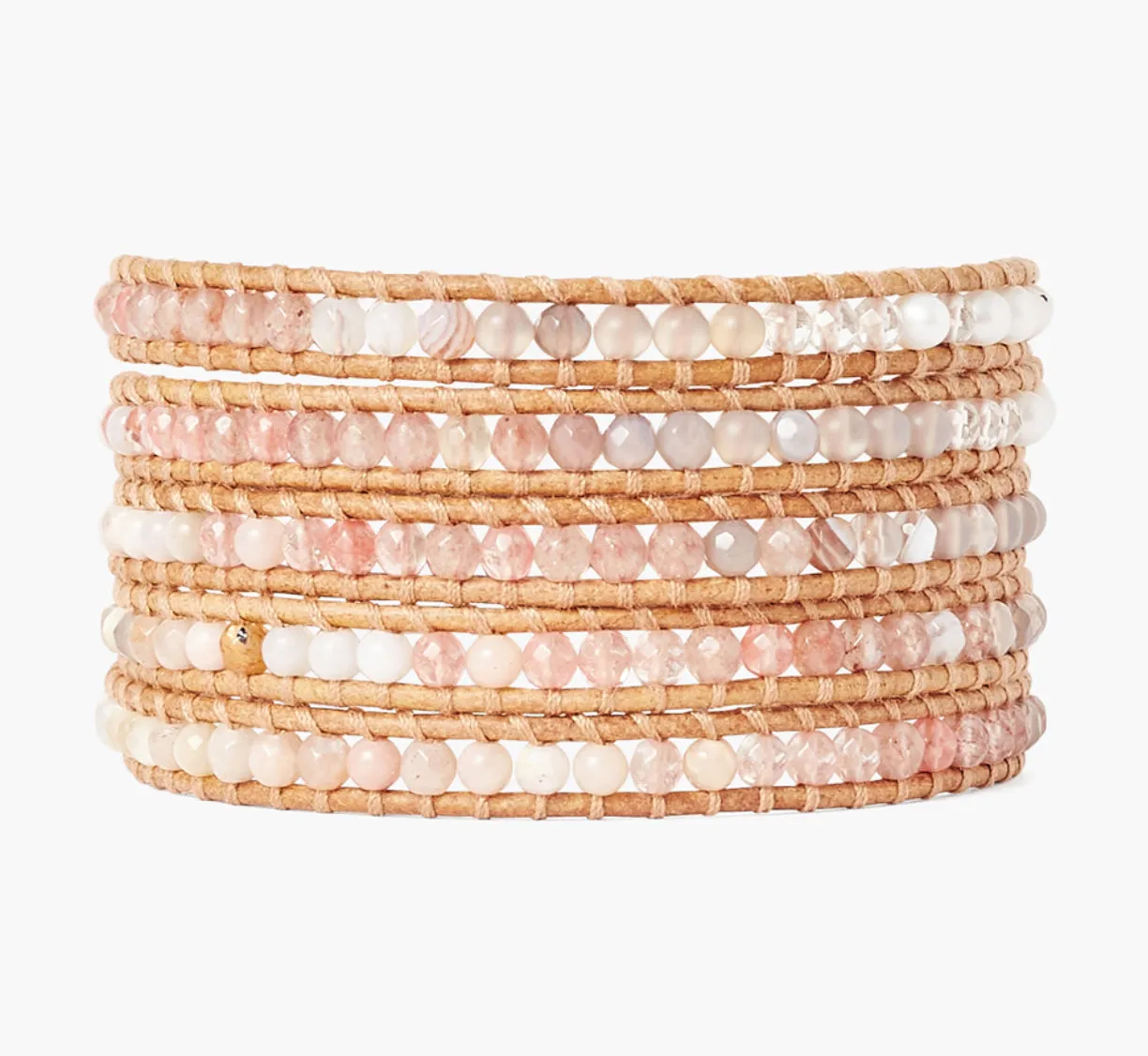 CHAN LUU PEACH MIX WRAP BRACELET