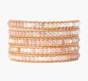 CHAN LUU PEACH MIX WRAP BRACELET