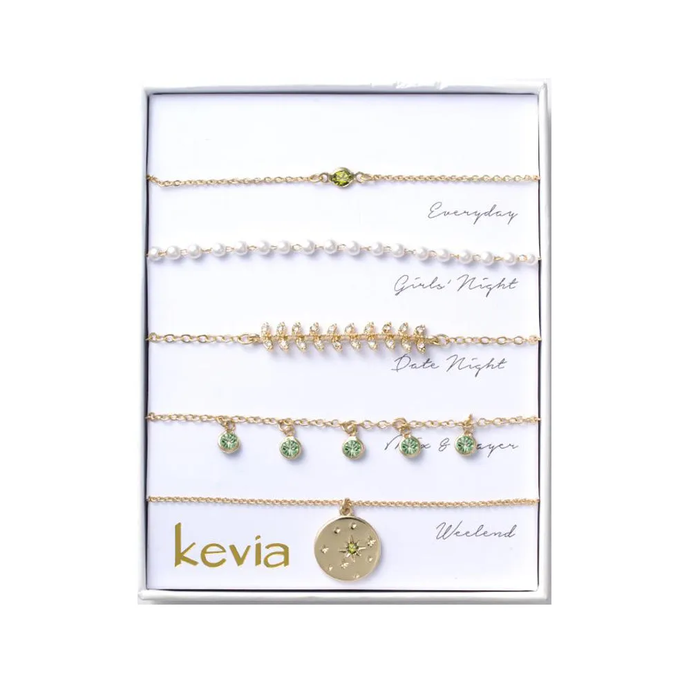 Chrysolite Theme Bracelet Set