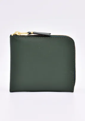 COMME DES GARCONS SA3100 CLASSIC ZIP WALLET BOTTLE GREEN