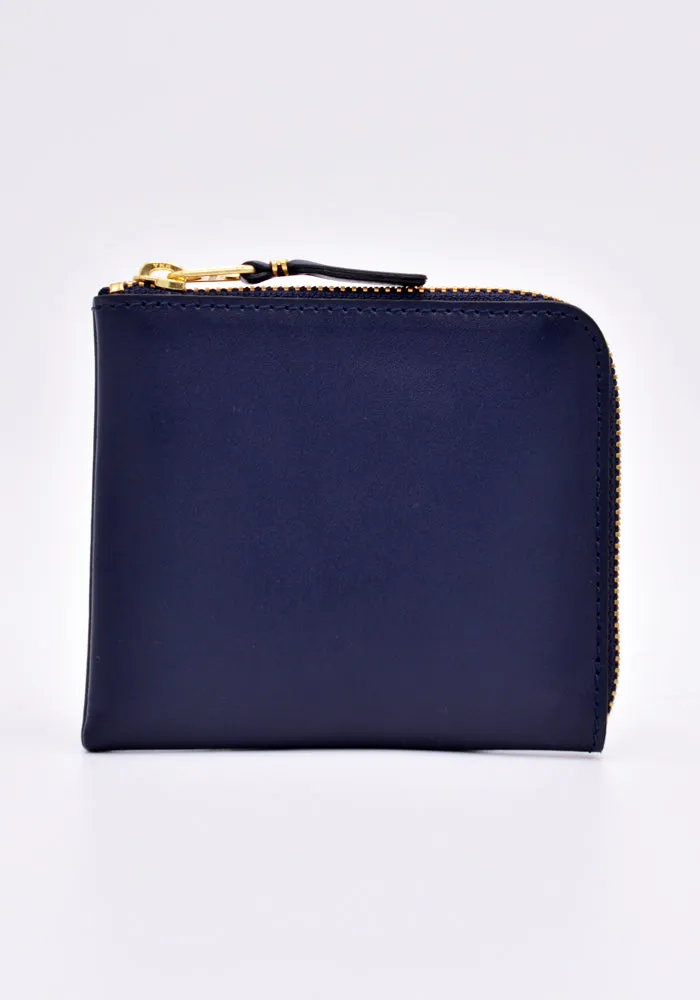 COMME DES GARCONS SA3100 CLASSIC ZIP WALLET NAVY