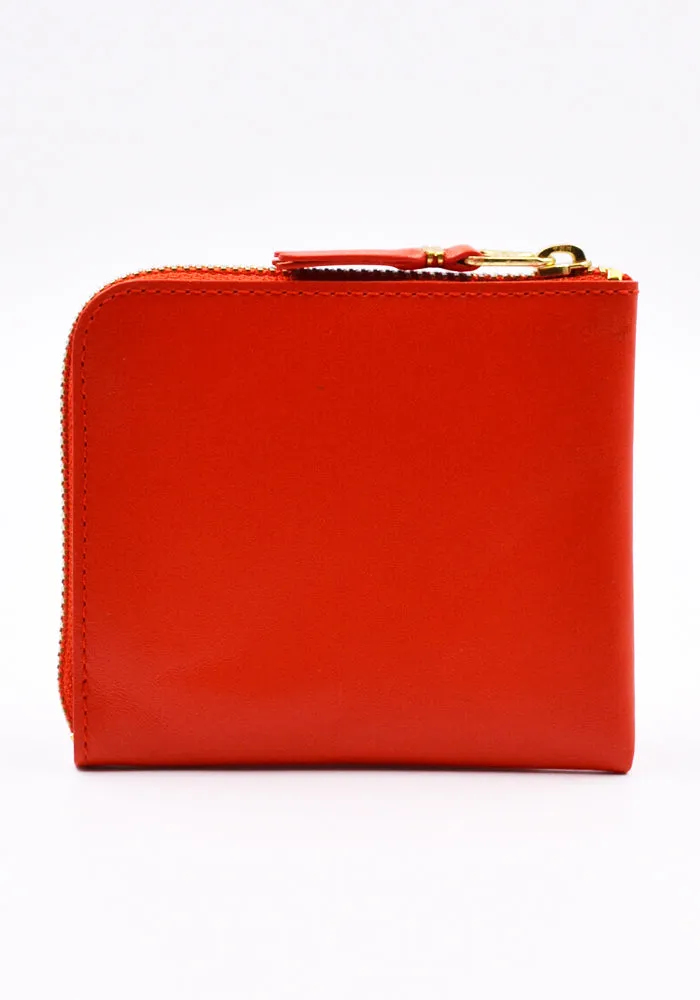 COMME DES GARCONS SA3100 COLOUR PLAIN ZIP WALLET ORANGE