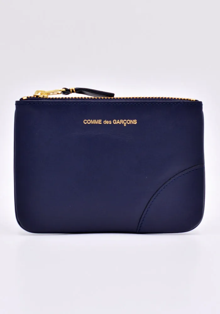 COMME DES GARCONS SA8100 TOP ZIP WALLET CLASSIC NAVY