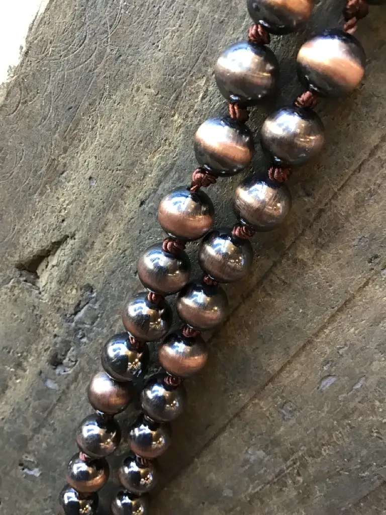 Copper 60 Navajo Style Pearl Necklace