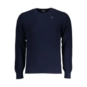 Crew Neck Cotton Sweater in Blue