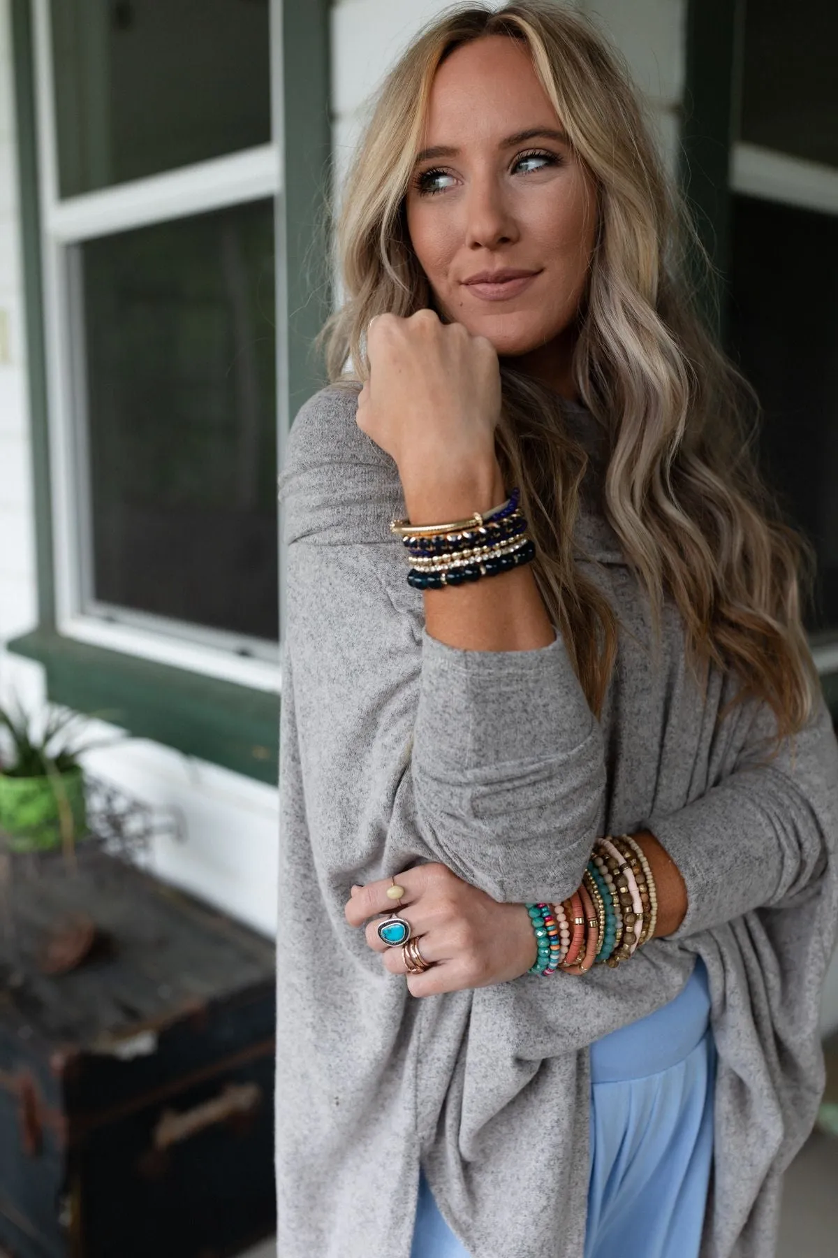 Darby Beaded Bracelet Set - Navy