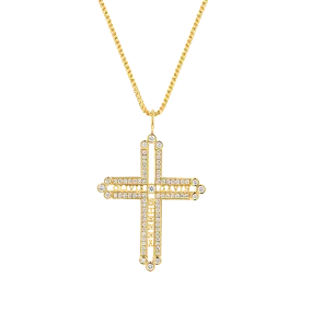 Diamond Custom Name Cross Pendant