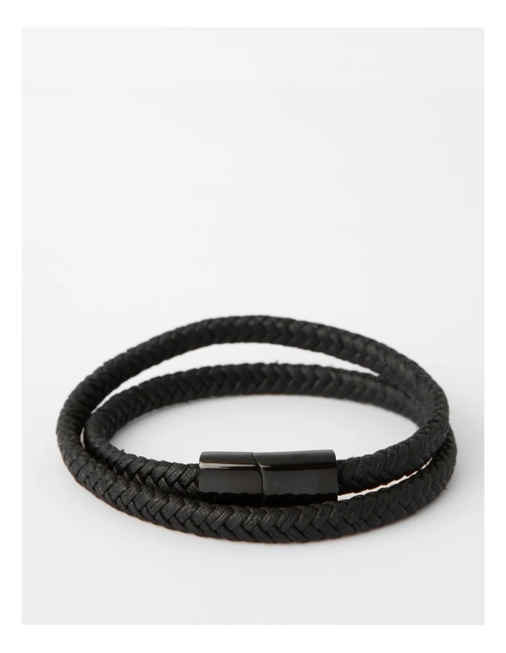 Double Wrap Bracelet in Black