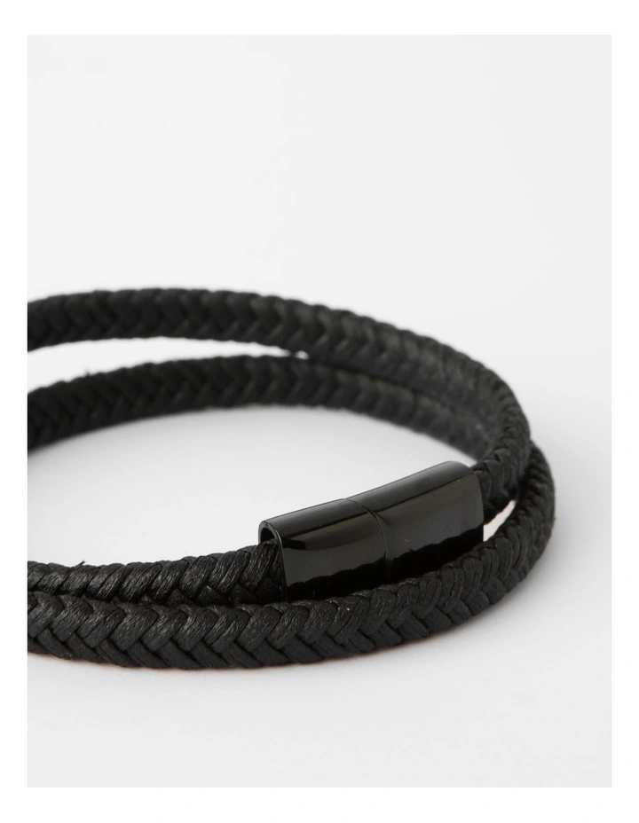 Double Wrap Bracelet in Black