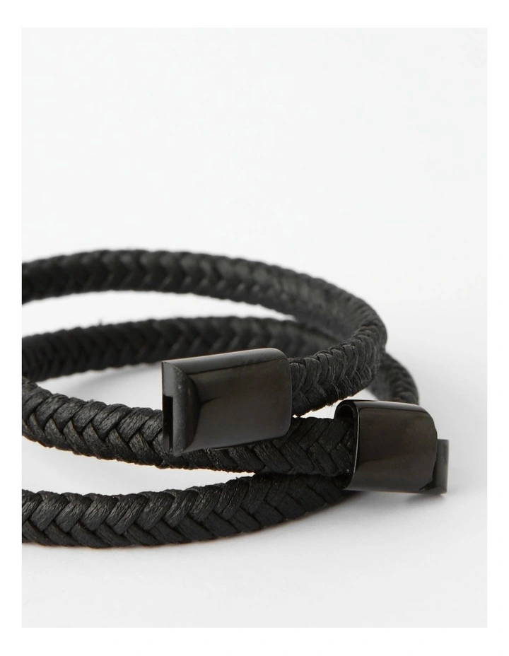 Double Wrap Bracelet in Black